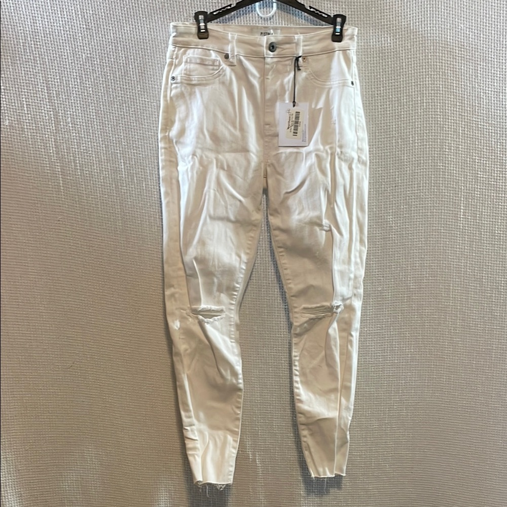 pistola High-Rise White Distressed Women’s Jeans